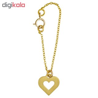 آویز ساعت طلا 18 عیار زنانه طرح قلب کد SG462 — تصویر 2 از 2