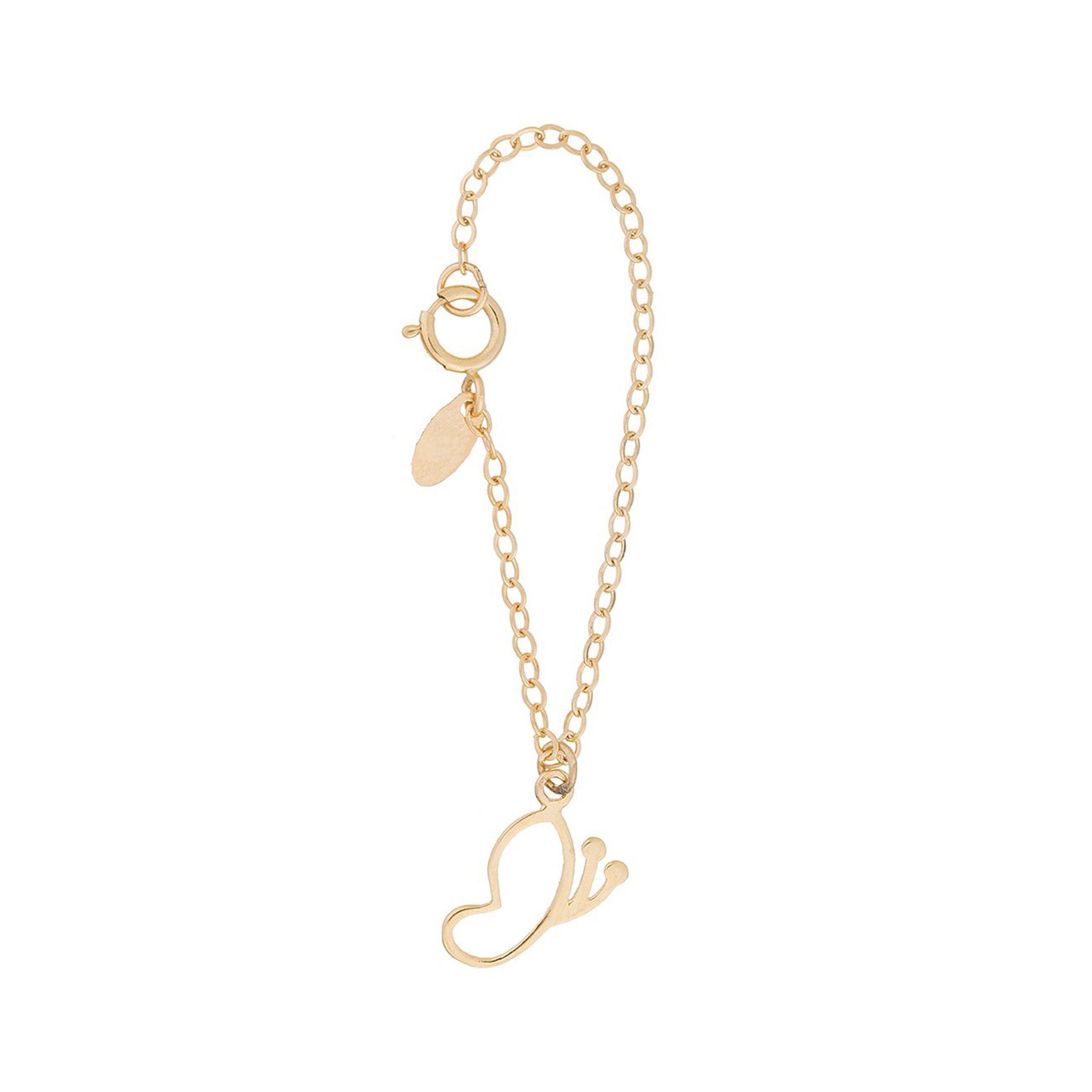 آویز ساعت طلا 18 عیار زنانه طرح پروانه کد SG361 — تصویر 1 از 2