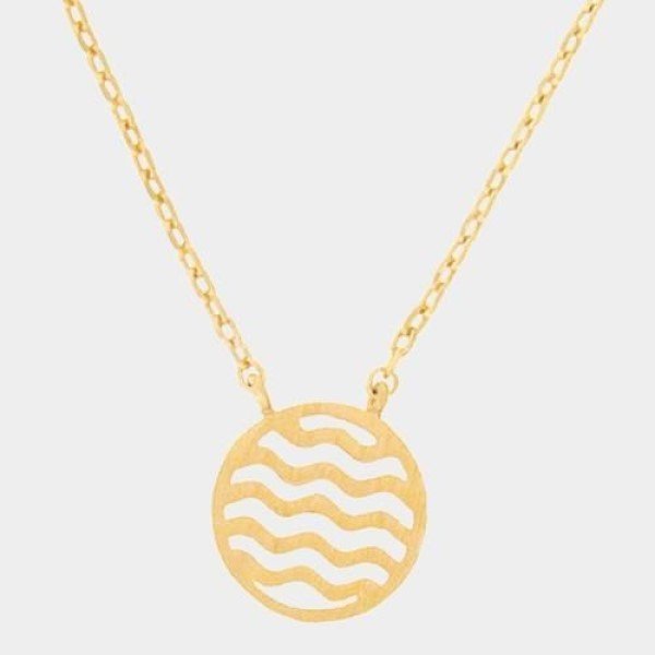 گردنبند طلا 18 عیار زنانه قیراط طرح دایره کد GH3128 — تصویر 2 از 3