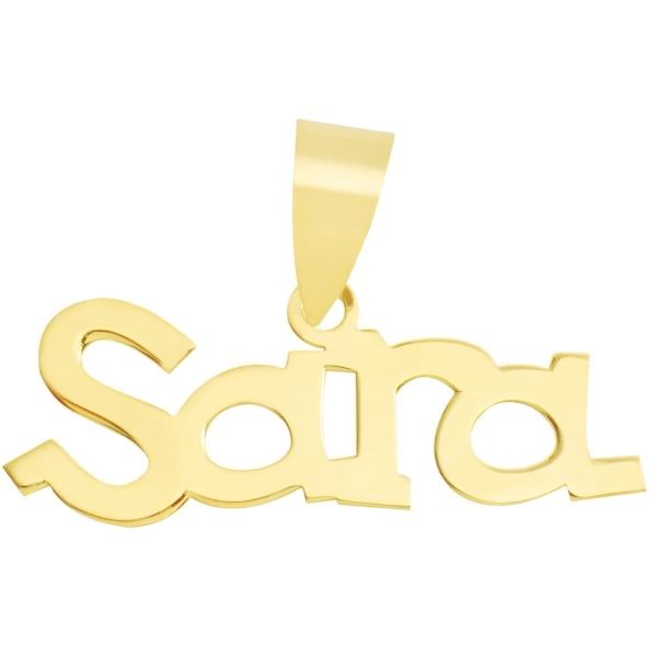 آویز گردنبند طلا 18 عیار زنانه طرح سارا کد UN027 — تصویر 1 از 3