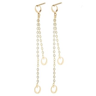 گوشواره طلا 18 عیار زنانه رزا مدل EG114 — تصویر 3 از 3