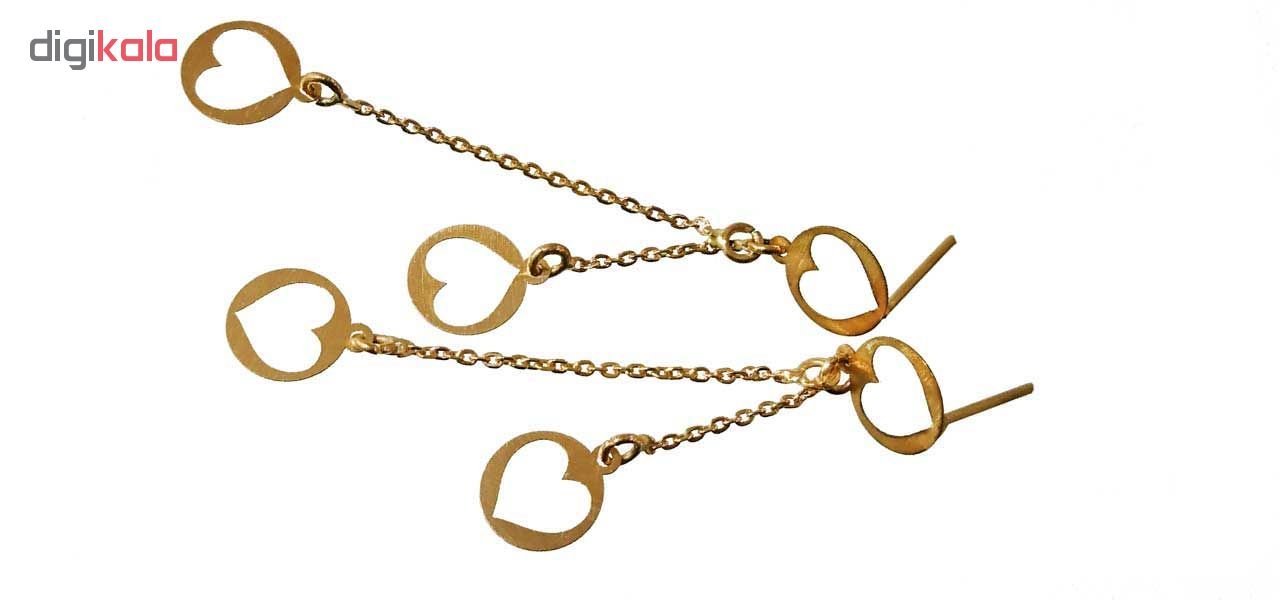 گوشواره طلا 18 عیار کانیار گالری مدل GA120 — تصویر 2 از 3