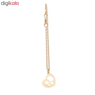 آویز ساعت طلا 18 عیار زنانه طرح قلب کد SG512 — تصویر 2 از 2
