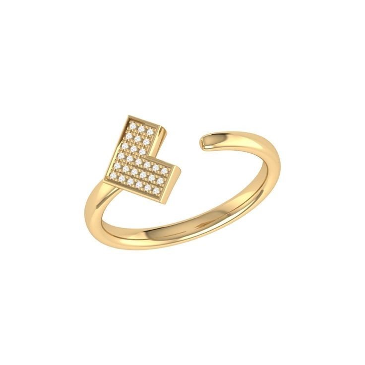 انگشتر طلا 18 عیار زنانه قیراط طرح هندسی کد GH6022 — تصویر 2 از 3
