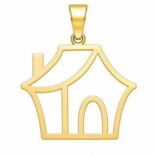 آویز گردنبند طلا 18 عیار زنانه نیکان گلد طرح خانه 688 — تصویر 1 از 2