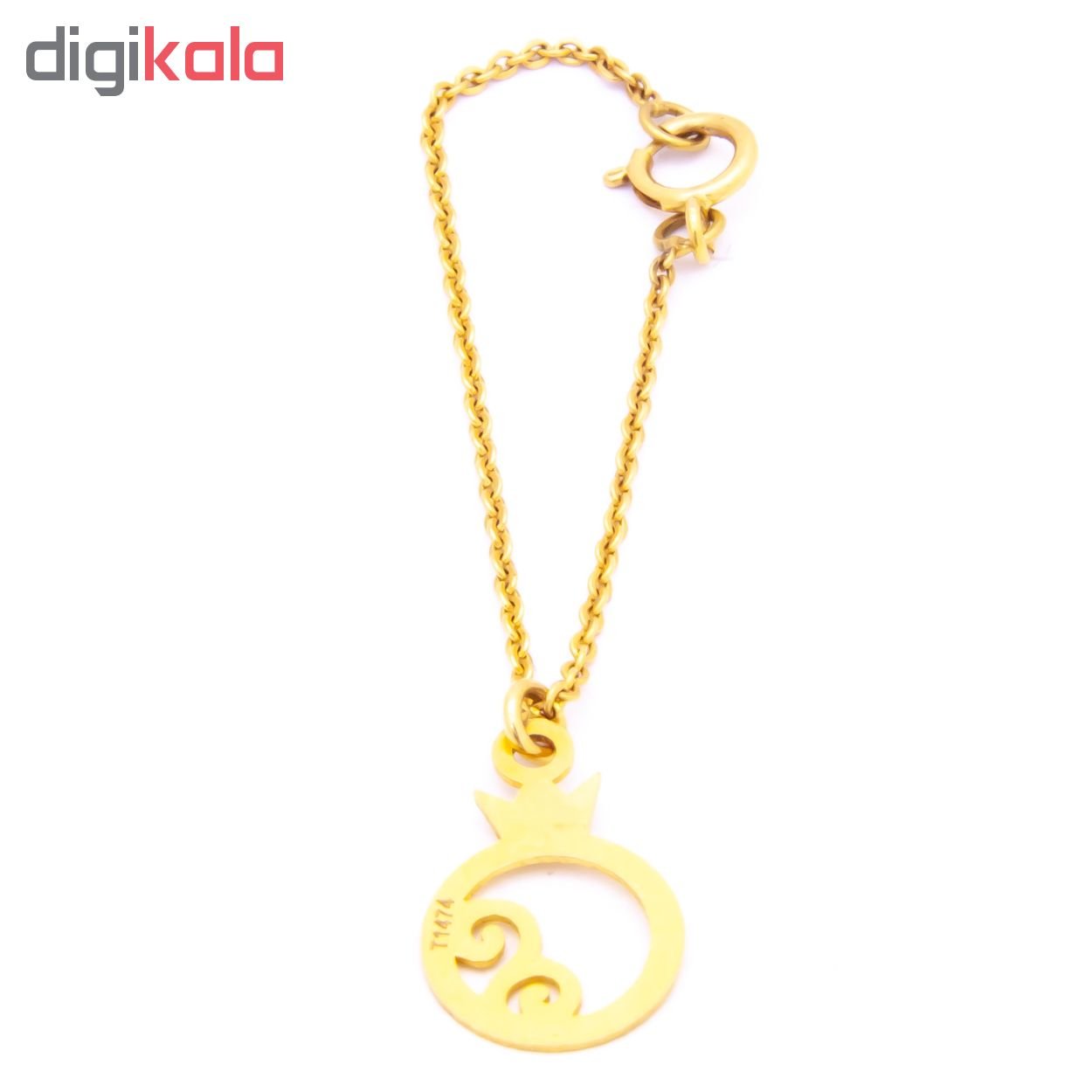 آویز ساعت طلا 18 عیار زنانه غزال طرح انار کد GGE011 — تصویر 2 از 3