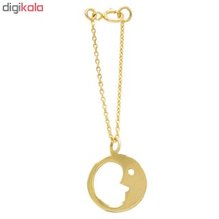 آویز ساعت طلا 18 عیار زنانه طرح ماه کد SG535 — تصویر 2 از 2