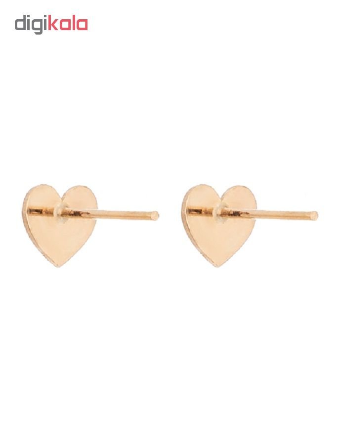 گوشواره طلا 18 عیار زنانه جواهری سالی طرح قلب مدل Dj8316710 — تصویر 3 از 6