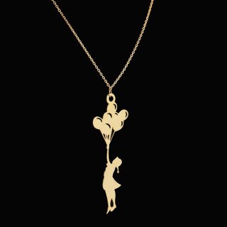 گردنبند طلا 18 عیار زنانه با زنجیر حلقه‌ای (فلامینگو) نیکان گلد مدل دختر بچه 112388 — تصویر 3 از 3