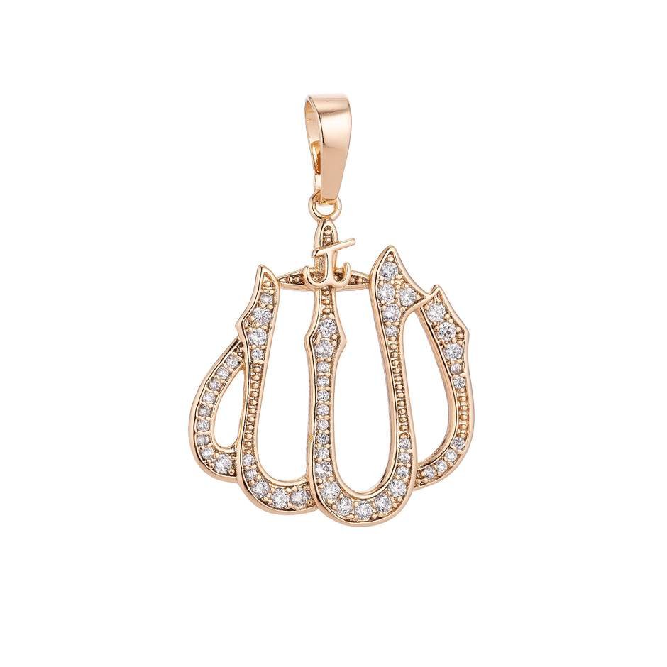 آویز گردنبند طلا 18 عیار زنانه قیراط طرح الله کد GH3390 — تصویر 2 از 4
