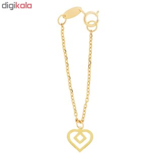 آویز ساعت طلا 18 عیار زنانه طرح قلب کد SG557 — تصویر 2 از 2