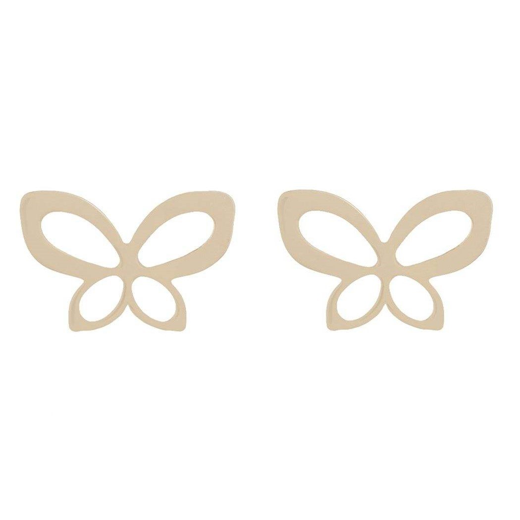 گوشواره طلا 18 عیار زنانه قیراط طرح پروانه کد GH4370 — تصویر 2 از 3