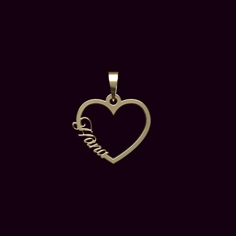 آویز گردنبند طلا 18 عیار زنانه نیکان گلد طرح حنا — تصویر 3 از 4