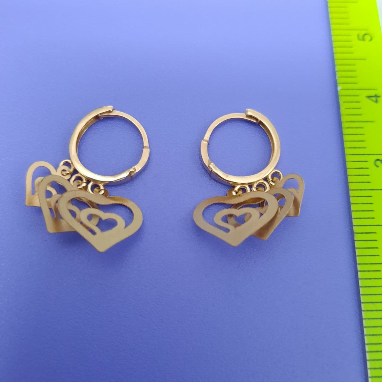 گوشواره طلا 18 عیار زنانه گالری یارطلا کد AG27-15 — تصویر 3 از 8