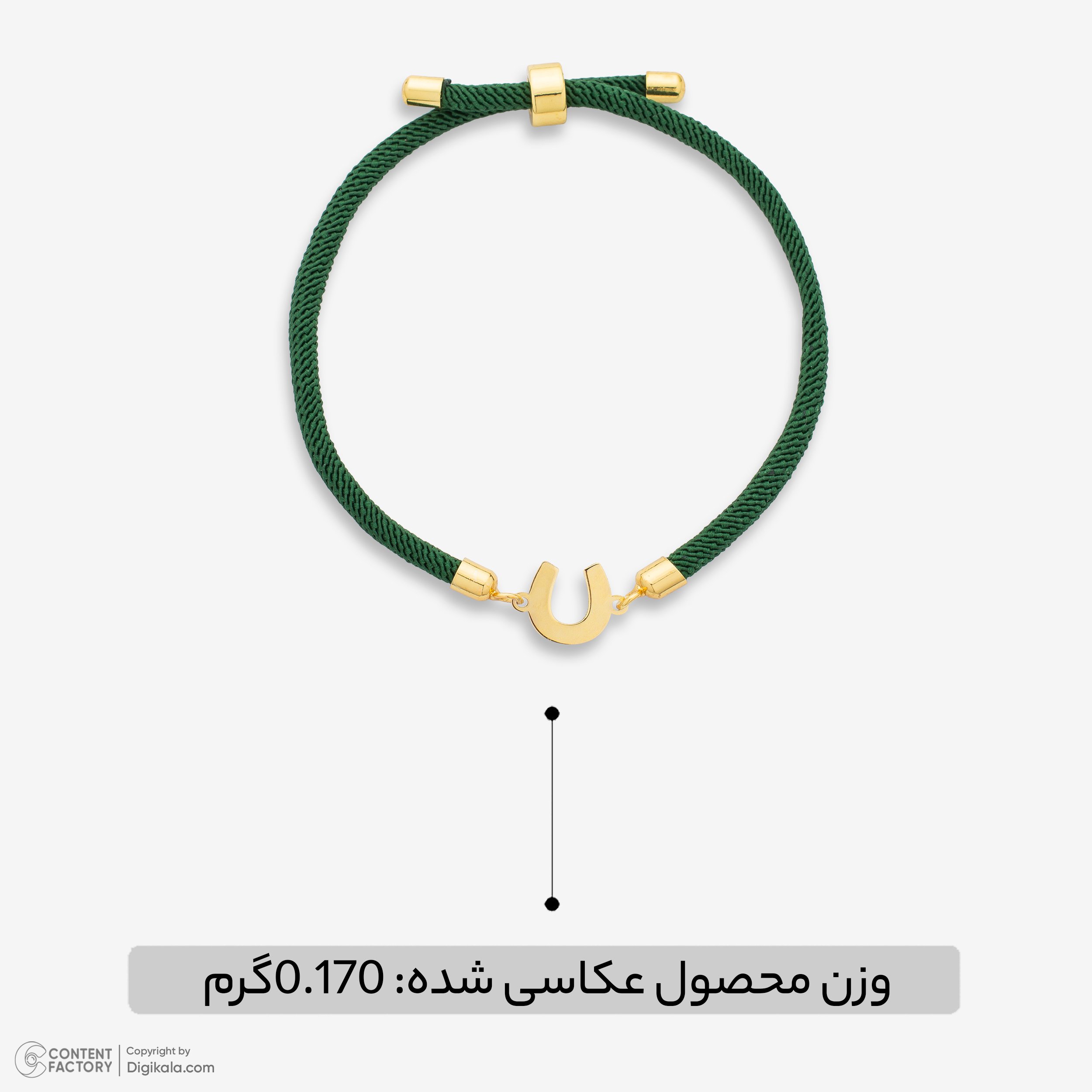 دستبند طلا 18 عیار زنانه با بند بافت نیکان گلد مدل NK223 — تصویر 5 از 6