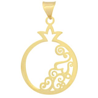 آویز گردنبند طلا 18 عیار زنانه نیکان گلد طرح انار کد 67 — تصویر 1 از 2
