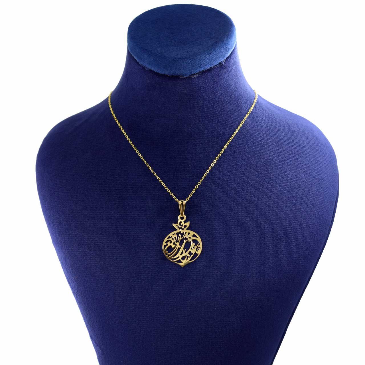 گردنبند طلا 18 عیار زنانه با زنجیر حلقه‌ای (فلامینگو) نیکان گلد مدل انار — تصویر 1 از 3