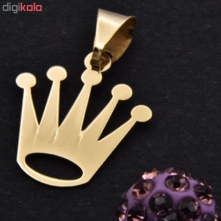 آویز گردنبند طلا 18 عیار زنانه طرح تاج کد 508M226 — تصویر 3 از 3