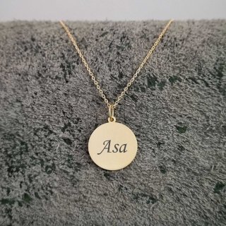 گردنبند طلا 18 عیار زنانه با زنجیر حلقه‌ای (فلامینگو) نیکان گلد مدل asa — تصویر 3 از 3