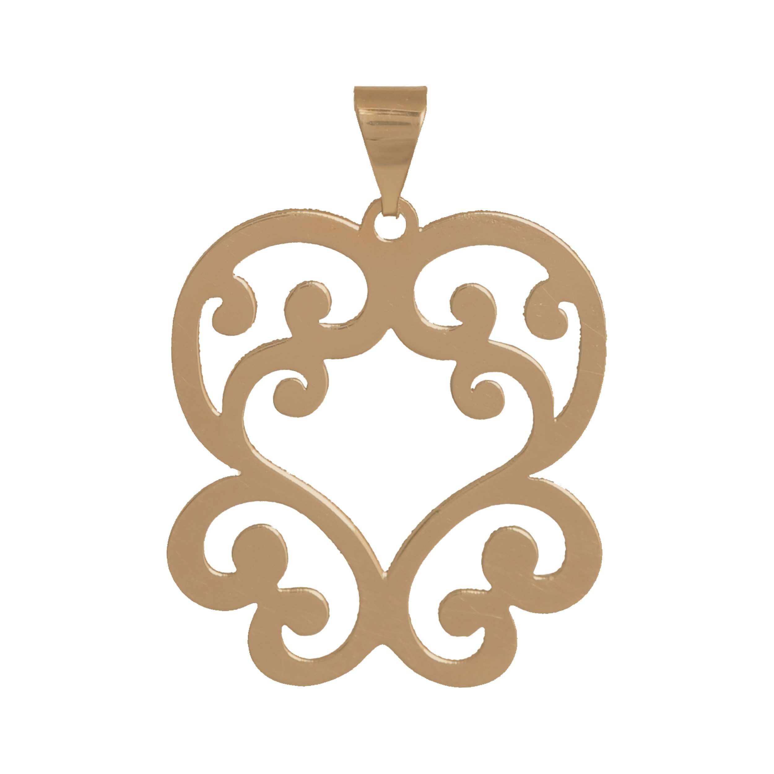 آویز گردنبند طلا 18 عیار زنانه مدل قلب  P1059 — تصویر 1 از 2