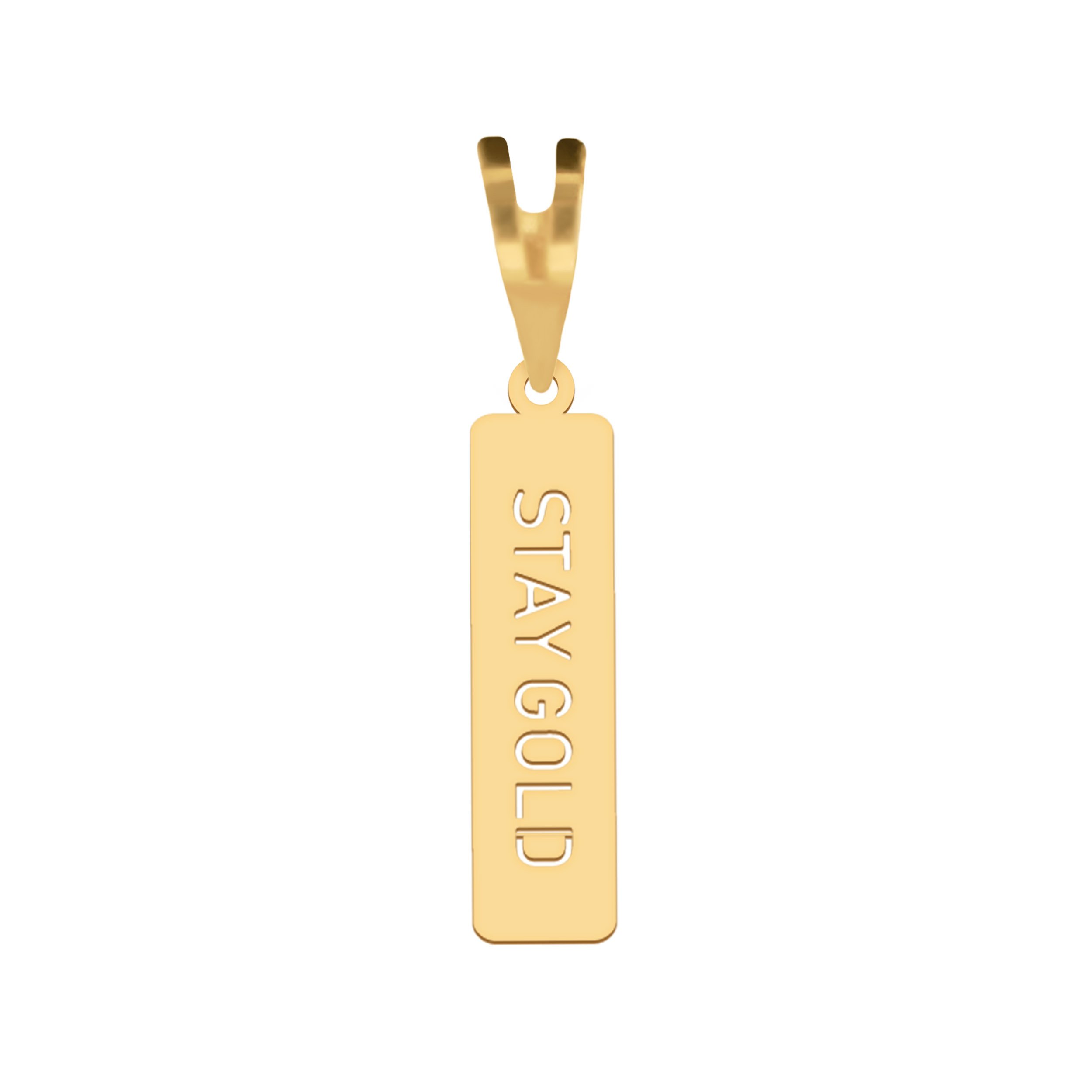 آویز گردنبند طلا 18 عیار زنانه شمیم گلد گالری مدل مستطیل کد STAY GOLD MT18 — تصویر 1 از 2