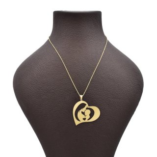 گردنبند طلا با طرح حلقه‌ای (فلامینگو) 18 عیار زنانه نیکان گلد مدل مادر و نوزاد 977 — تصویر 1 از 2