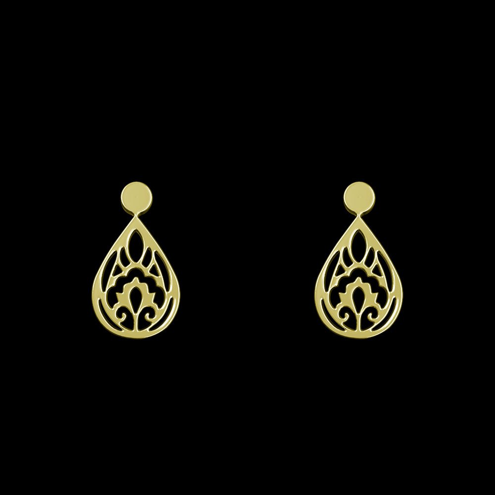 گوشواره میخی طلا 18 عیار زنانه نیکان گلد مدل NK 5689 — تصویر 2 از 4