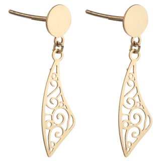 گوشواره طلا 18 عیار زنانه زنانه قیراط کد GH3969 — تصویر 3 از 4