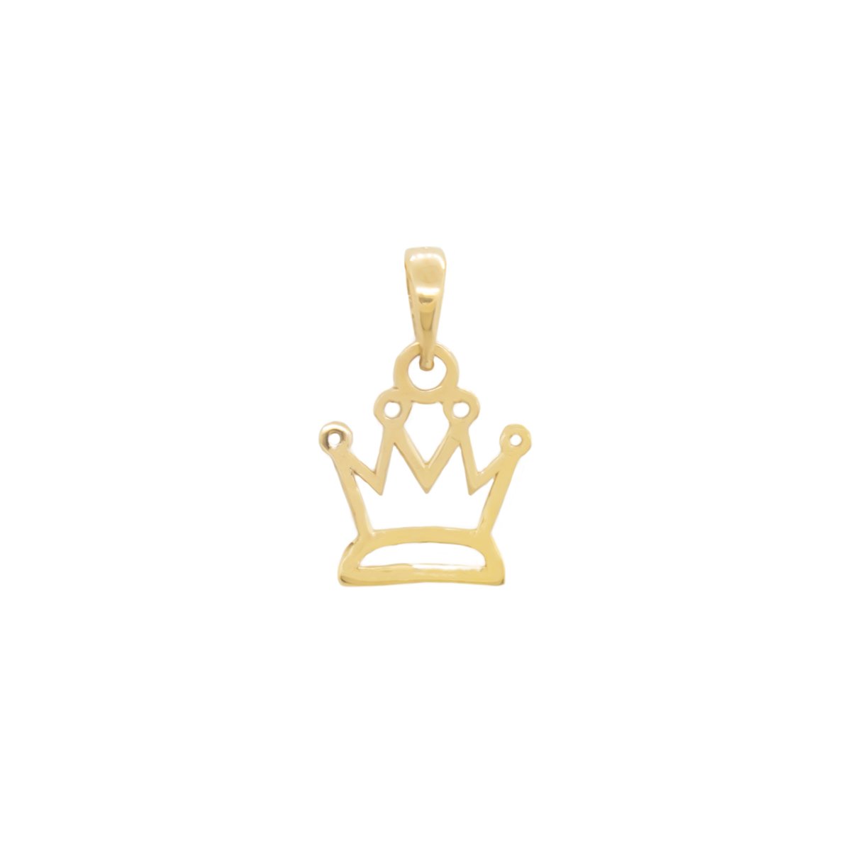آویز گردنبند طلا 18 عیار زنانه طرح تاج مدل F0008 — تصویر 1 از 2