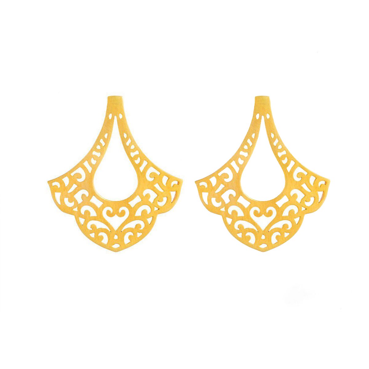 گوشواره میخی طلا 18 عیار دخترانه نیکان گلد مدل کلاسیک — تصویر 1 از 3