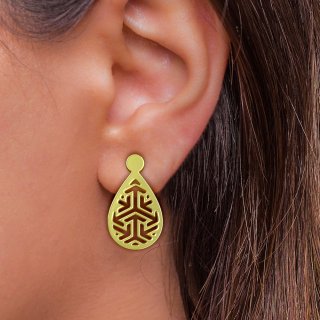 گوشواره میخی طلا 18 عیار زنانه نیکان گلد مدل NK 5689 — تصویر 3 از 4