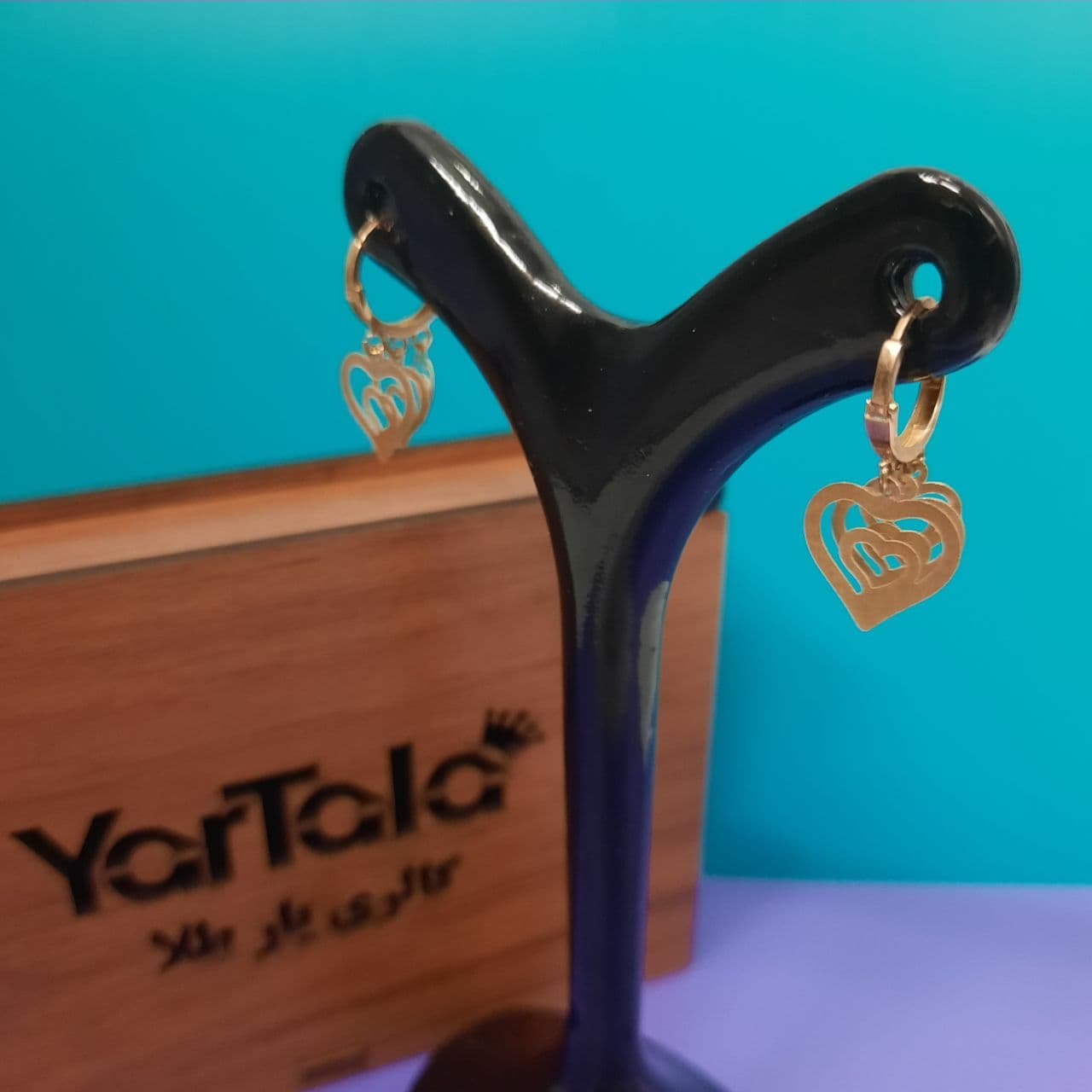 گوشواره طلا 18 عیار زنانه گالری یارطلا کد AG27-15 — تصویر 7 از 8