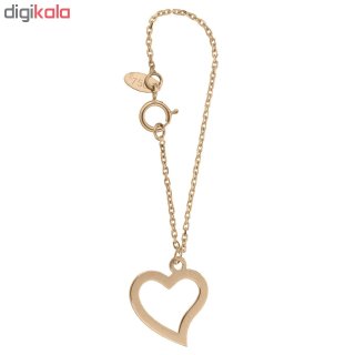 آویز ساعت طلا 18 عیار زنانه طرح قلب کد SG323 — تصویر 2 از 3