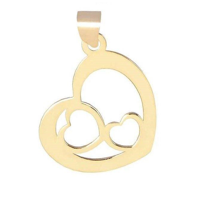 آویز گردنبند طلا 18 عیار زنانه قیراط طرح قلب کد GH4553 — تصویر 2 از 3