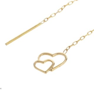 گوشواره طلا 18 عیار زنانه طرح قلب کد EL-004 — تصویر 4 از 4