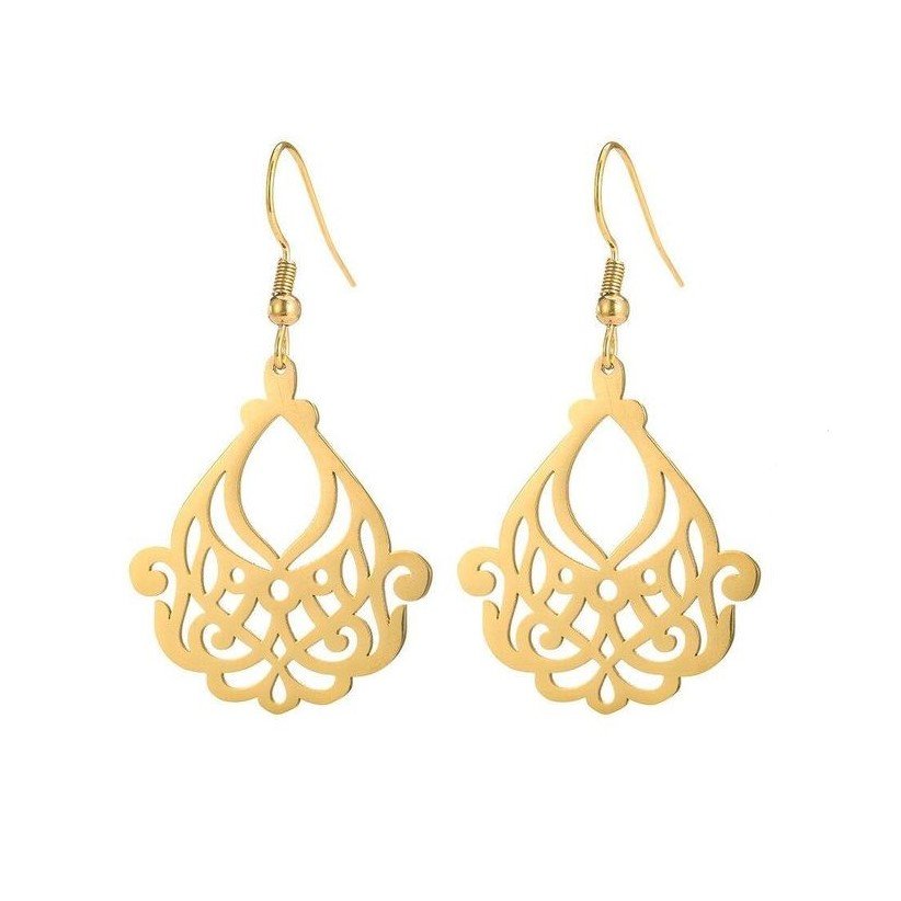 گوشواره طلا 18 عیار زنانه قیراط کد GH3674 — تصویر 2 از 4