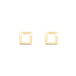 گوشواره طلا 18 عیار زنانه مدل مربع GE013 — تصویر 2 از 2