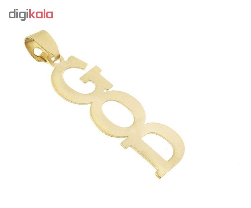 آویز گردنبند طلا 18 عیار زنانه طرح God کد UN0103 — تصویر 2 از 3