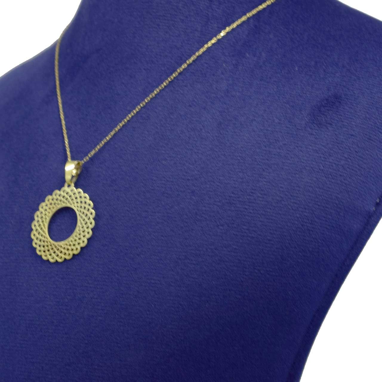 گردنبند طلا 18 عیار زنانه با زنجیر حلقه‌ای (فلامینگو) نیکان گلد مدل NK 5689 — تصویر 3 از 6