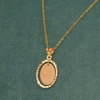 آویز گردنبند طلا 18 عیار زنانه مدل و ان یکاد — تصویر 1 از 1