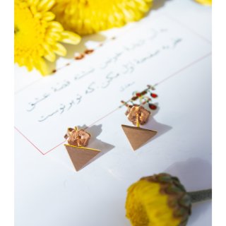 گوشواره طلا 18 عیار زنانه مدل مثلث C0020 — تصویر 2 از 2