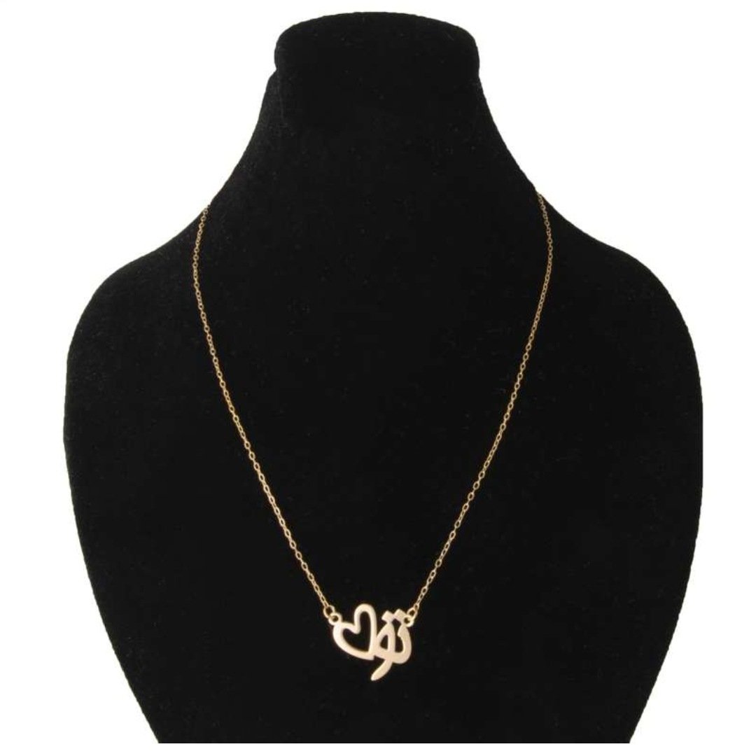 گردنبند طلا 18 عیار زنانه نیکان گلد مدل تو قلب 568 — تصویر 1 از 6