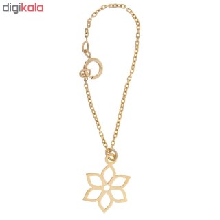 آویز ساعت طلا 18 عیار زنانه طرح گل 6 پر کد SG334 — تصویر 2 از 2
