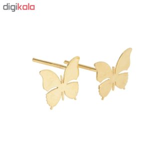 گوشواره طلا 18 عیار زنانه زرلوکس طرح پروانه کدzr40 — تصویر 4 از 4
