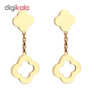 گوشواره طلا 18 عیار نیکان زر مدل GE146 — تصویر 2 از 3