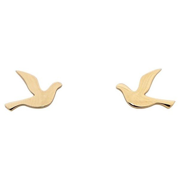 گوشواره طلا 18 عیار زنانه قیراط طرح پرنده کد GH5431 — تصویر 1 از 3