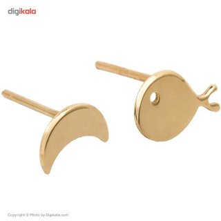 گوشواره طلا 18 عیار زنانه مدل EG16 — تصویر 3 از 3
