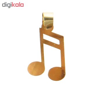 آویز گردنبند طلا 18 عیار زنانه طرح نت موسیقی — تصویر 2 از 2