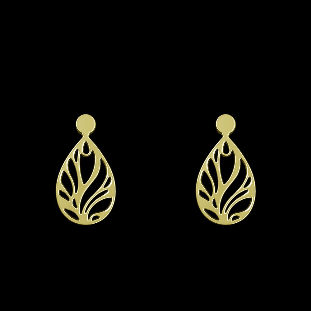 گوشواره میخی طلا 18 عیار زنانه نیکان گلد مدل NK 5689 — تصویر 2 از 4