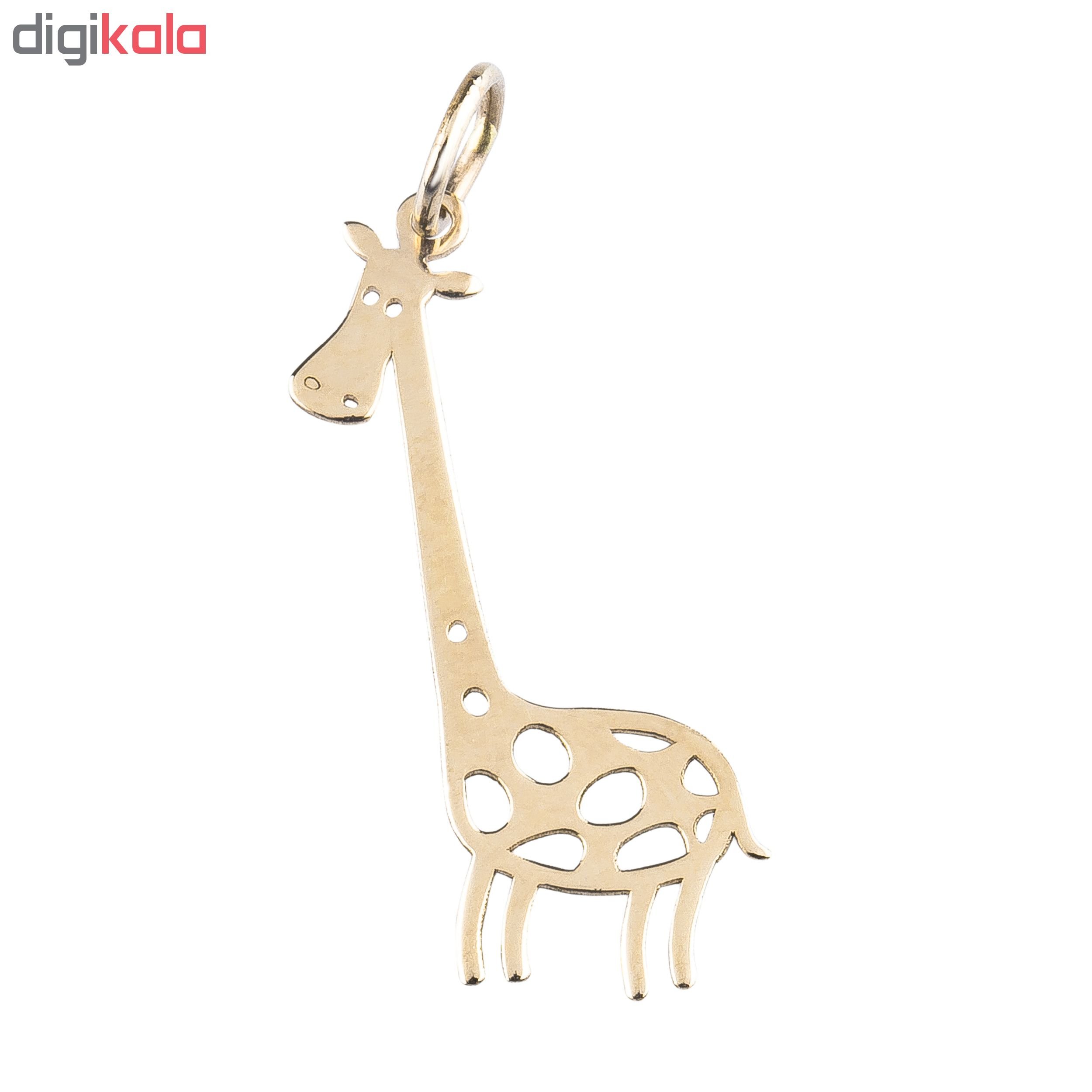 آویز گردنبند طلا 18 عیار کد P1002 — تصویر 2 از 4